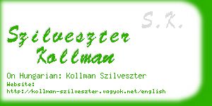 szilveszter kollman business card